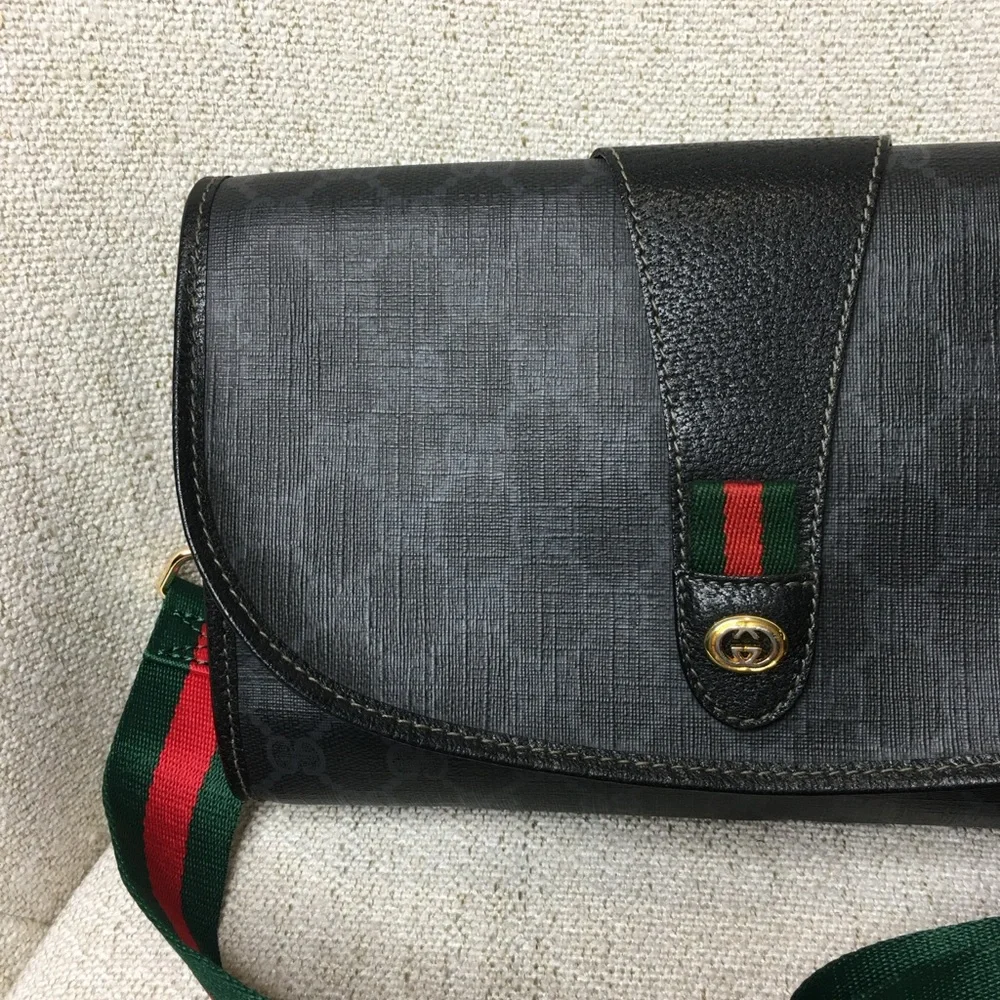Authentic Gucci bag black monogram coated canvas - Picture 5 of 16